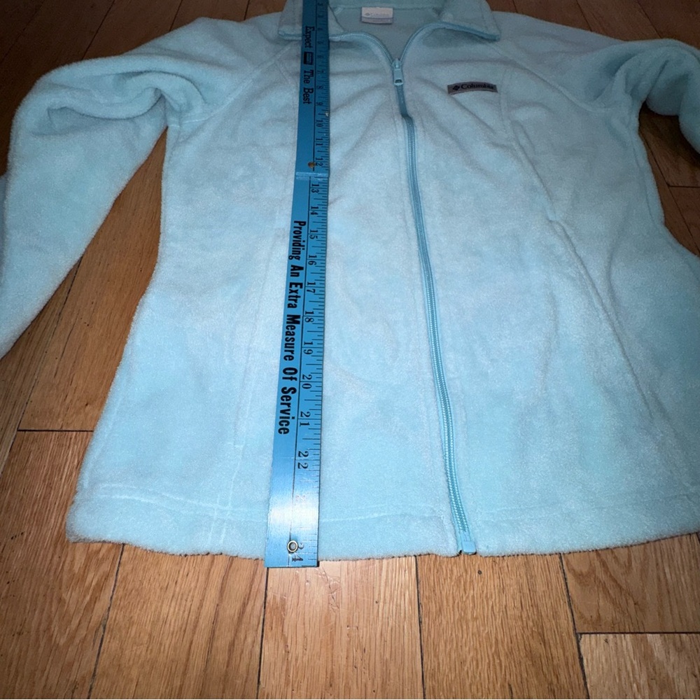 Columbia Women's Pale Blue Full-Zip Teddy Fleece Jacket - Picture 15 of 16